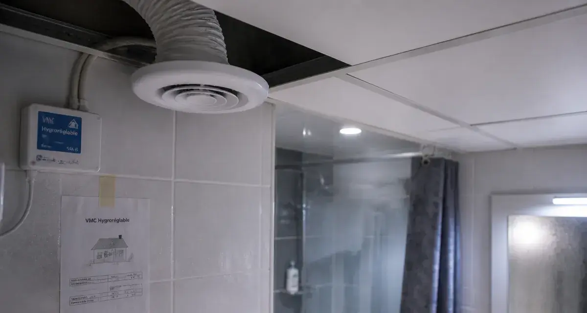 VMC dans salle de bain : bouche d’extraction plafond et anti-humidité