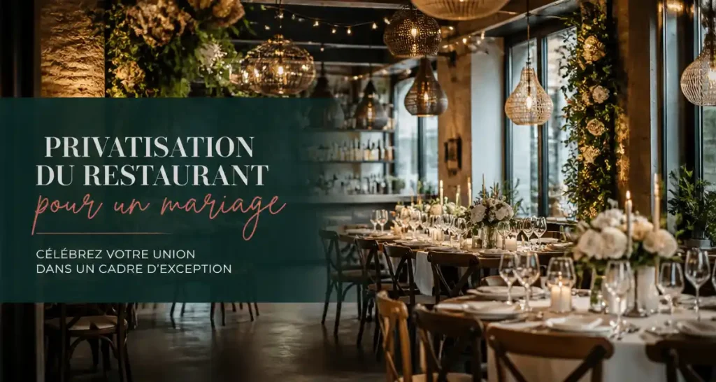 Privatisation du restaurant pour un mariage