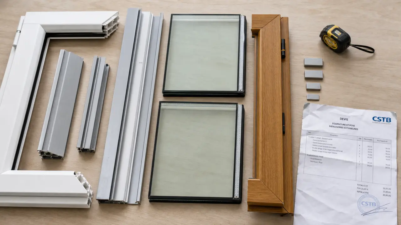Fenetre double vitrage sur mesure, isolation thermique, cadre et vitrage