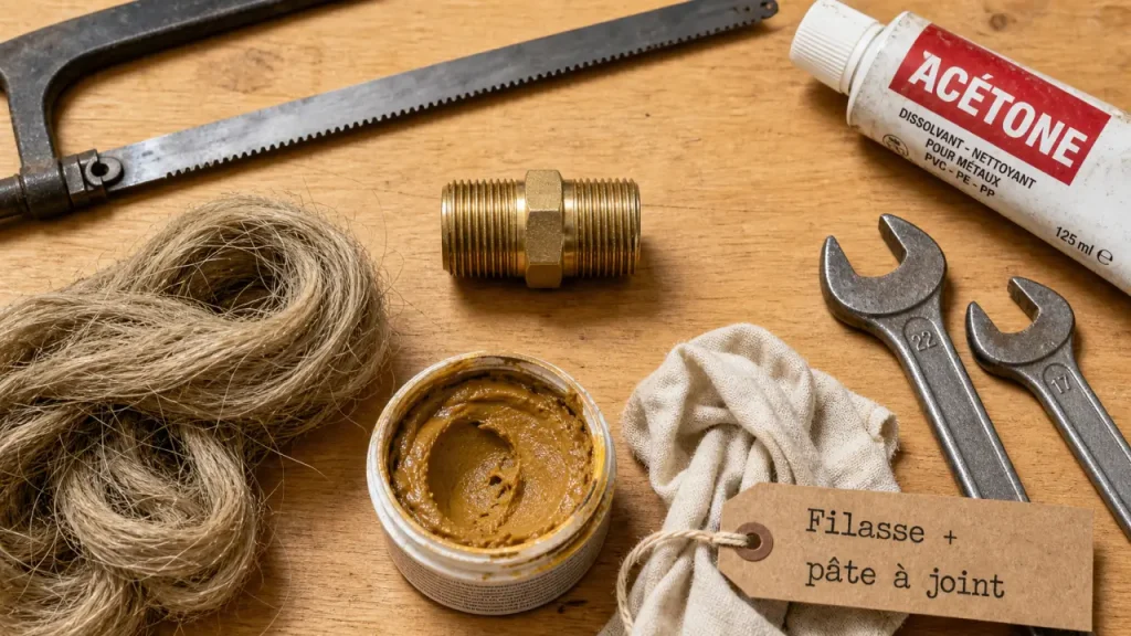 Filasse plomberie : le bon sens d’enroulement pour éviter les fuites
