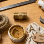 Filasse plomberie et pâte à joint pour éviter les fuites