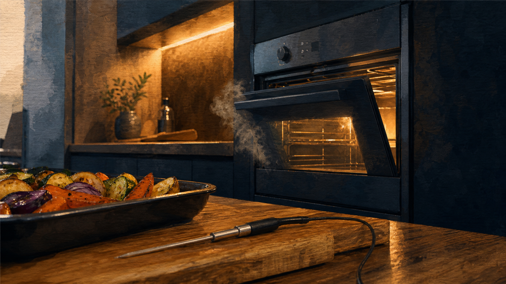 Meilleur four encastrable noir mat dans cuisine moderne