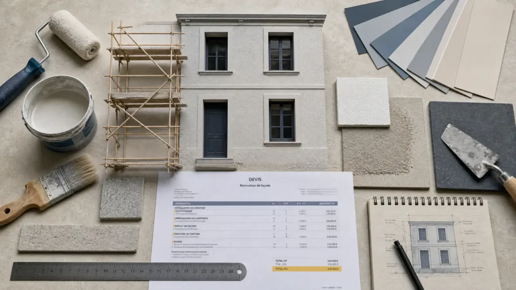Prix d’un ravalement de façade pour une maison de 120 m² : 4 800 à 18 000 € selon les travaux