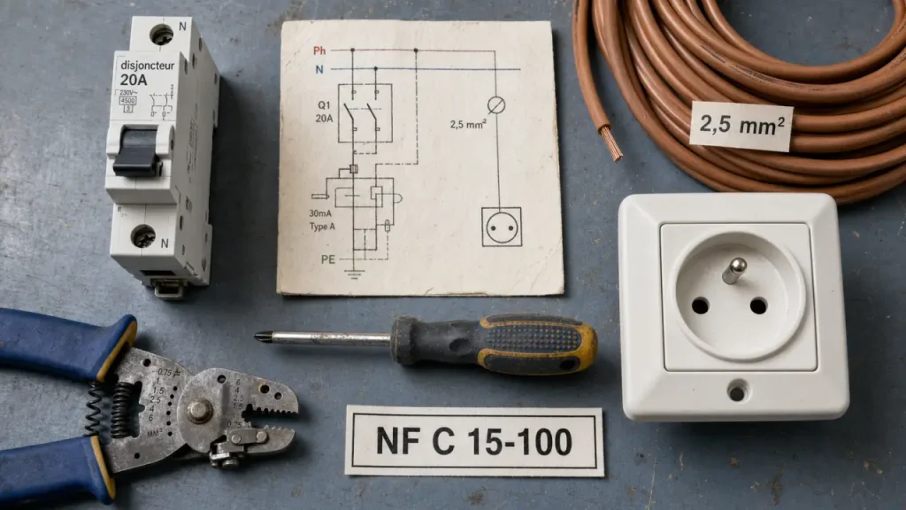Quel disjoncteur pour un four 20A 2,5 mm²