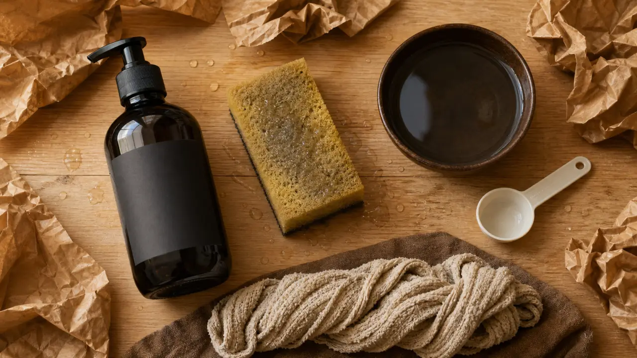 Utilisation du savon noir : éponge et dose d’eau pour un bon dosage
