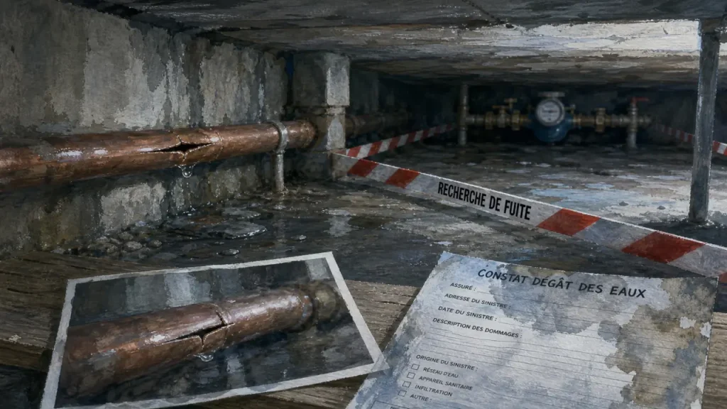 Canalisation cassée sous la maison : avant compteur, après compteur, la prise en charge change