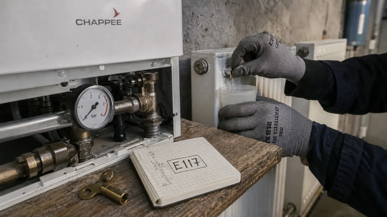 Chaudière Chappée Initia : pression trop haute E117, 1,5 bar
