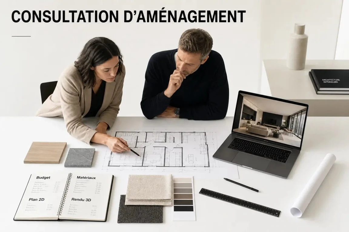 Aménagement intérieur : plan 2D, rendu 3D et choix de matériaux pour préparer un projet