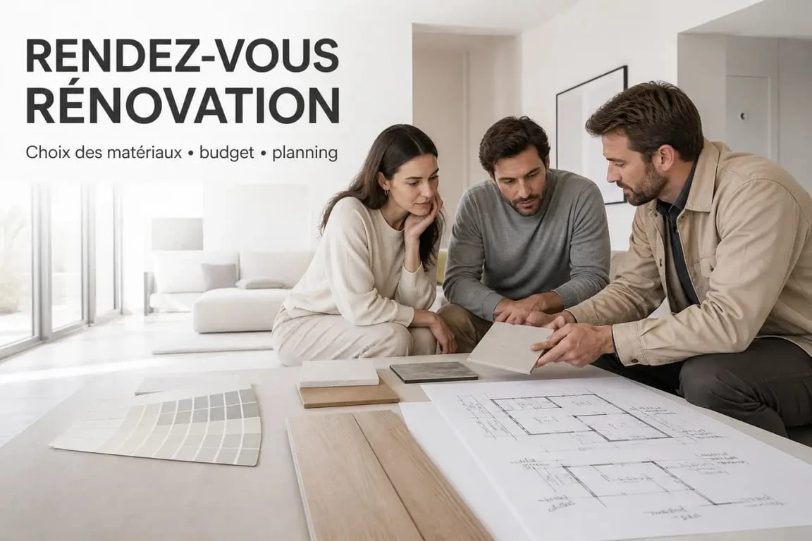 Rénovation intérieure Bry sur Marne : échange avec un entrepreneur et choix de matériaux dans un appartement