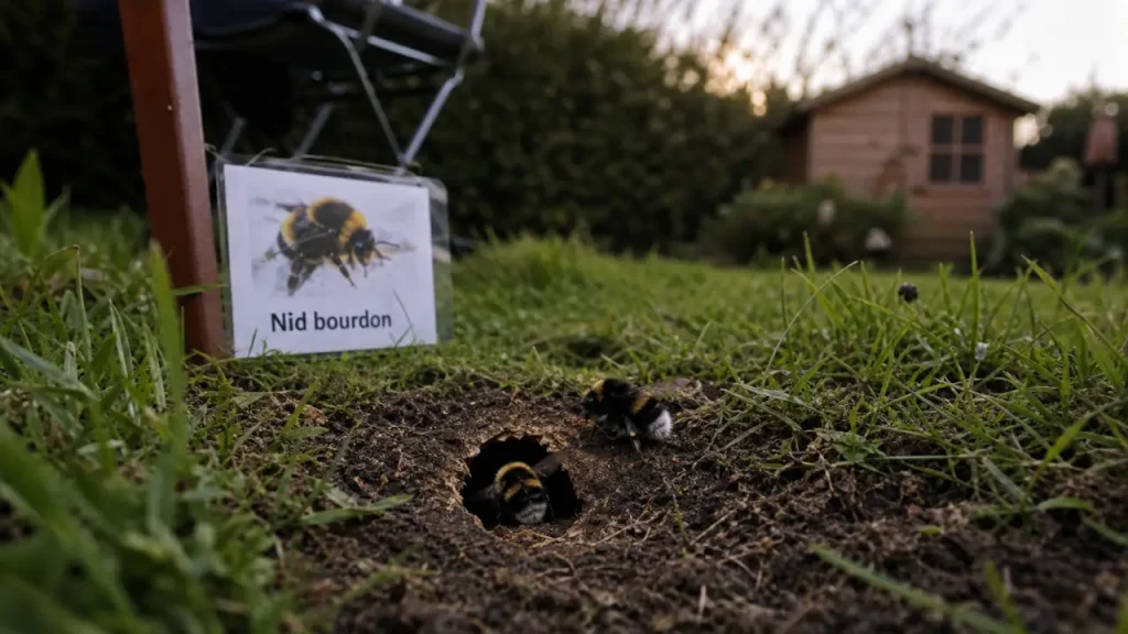 Nid de bourdon dans la terre : laisser, sécuriser ou intervenir ?