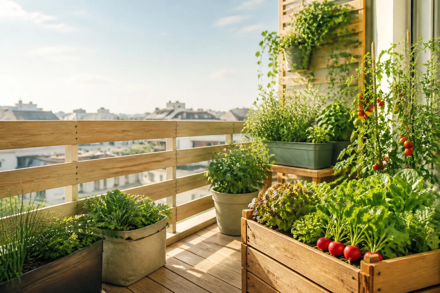 Potager urbain sur balcon : cultures faciles dès 4 h de soleil
