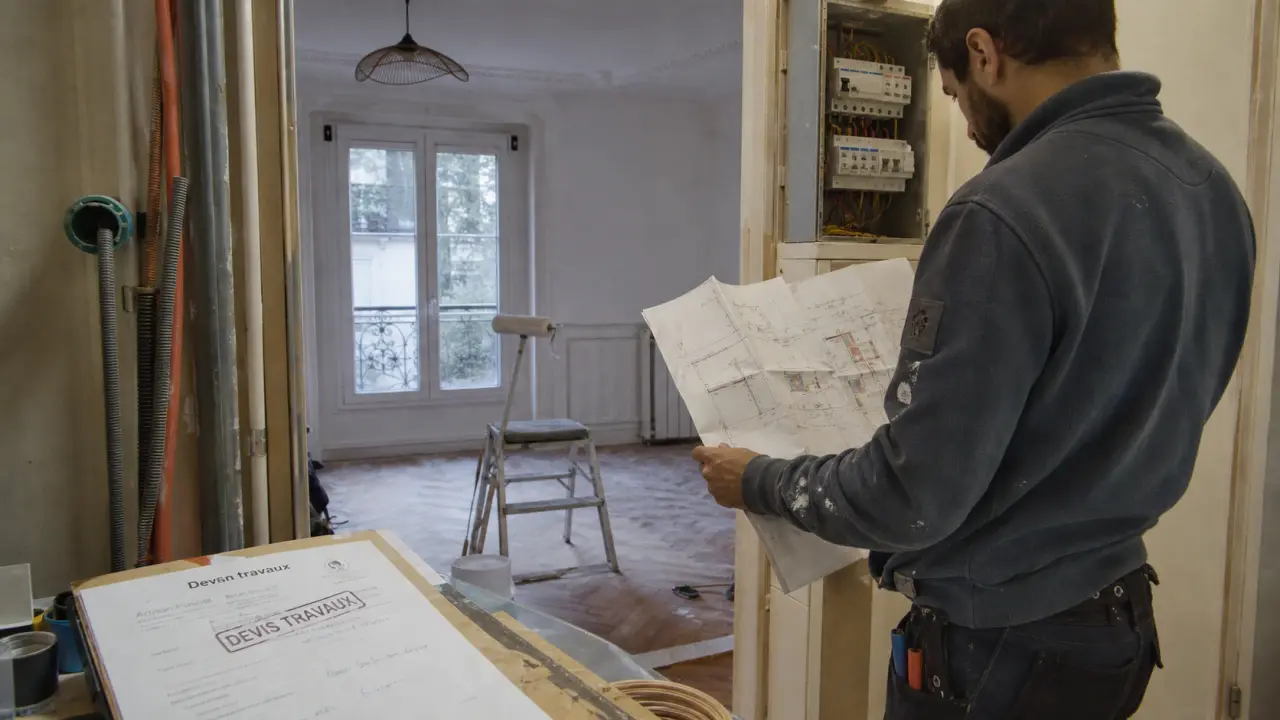 Rénovation intérieure Bry sur Marne : électricien et rénovation en cours, cuisine et salle de bain