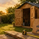 taxe aménagement abri de jardin 5 m², mètre ruban et abri