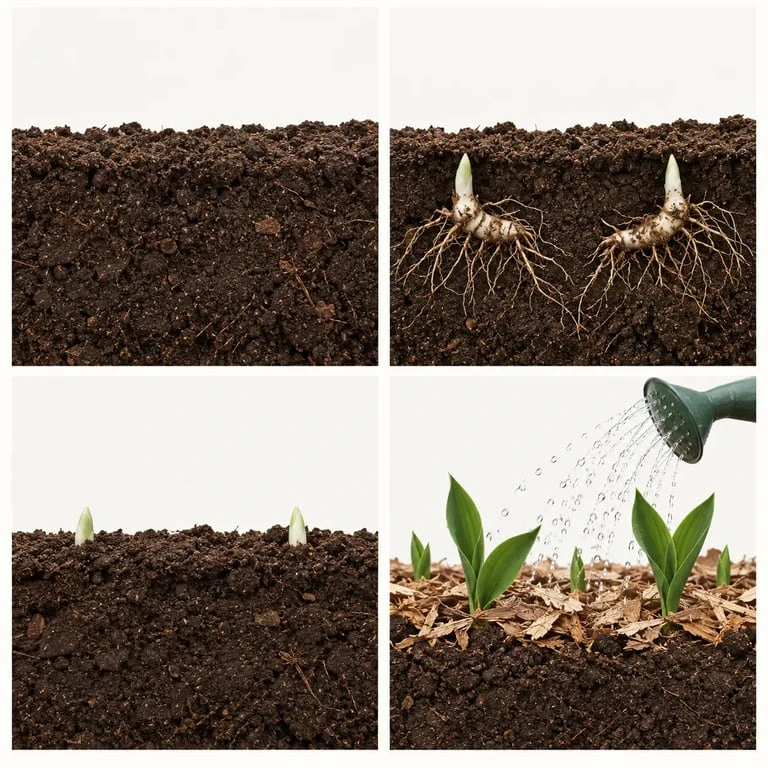 Quand et comment planter le muguet : illustration des étapes de plantation des griffes