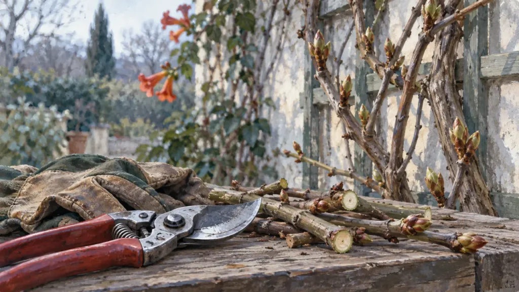 Taillez la bignone en fin d’hiver pour préserver sa floraison