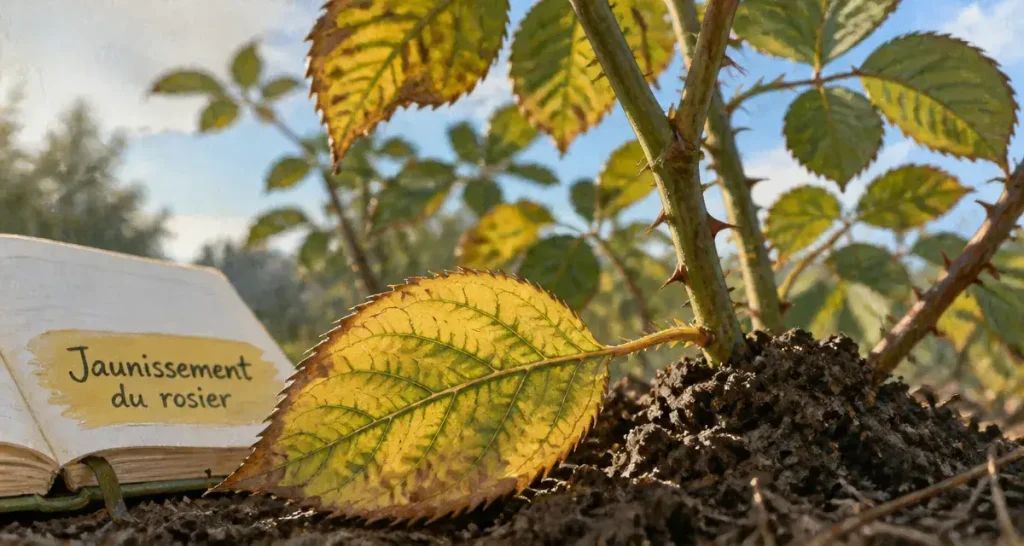 Feuilles jaunes sur un rosier : identifiez la cause avant de traiter
