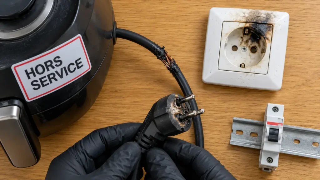 Appareil électrique abîmé : le scotch ne suffit pas à le rendre sûr