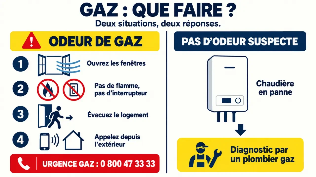 Plombier gaz : conduite à tenir en cas d'odeur de gaz ou de panne de chaudière