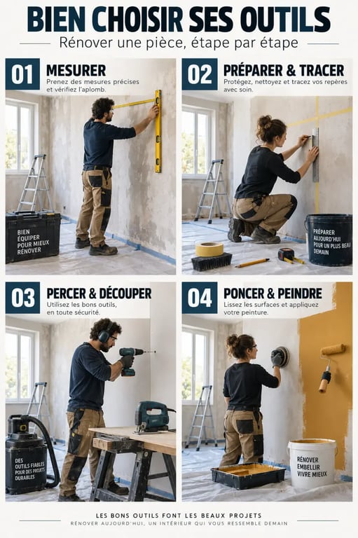 Comment bien choisir ses outils pour rénover sa maison selon les étapes du chantier