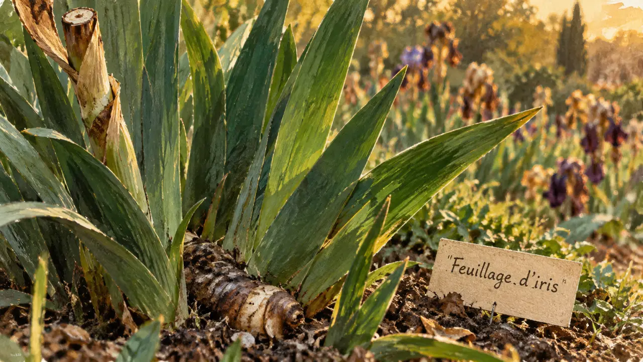 Quand couper feuilles iris : feuillage d’automne, feuilles et hampe brunie