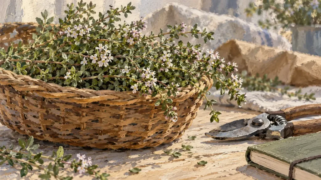 Quand récolter le thym : printemps, floraison et coupe sans l’abîmer